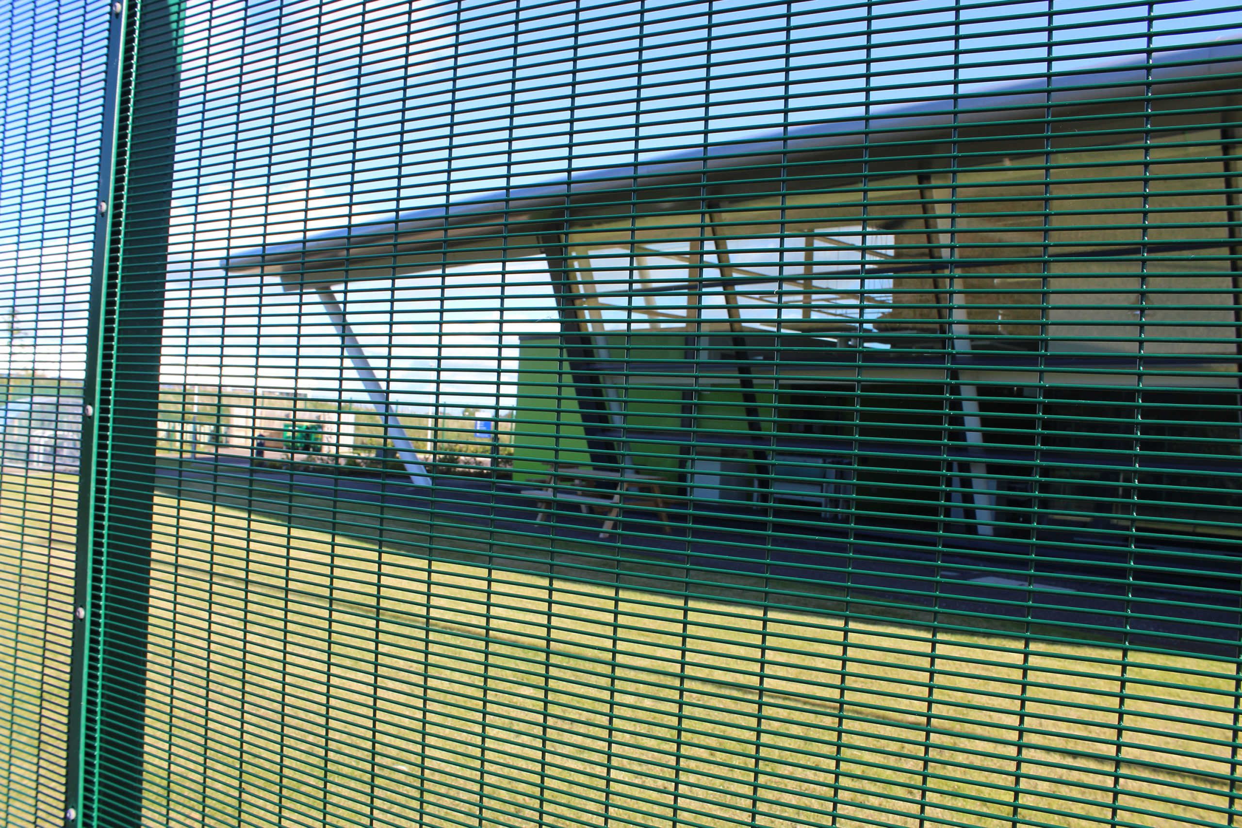 A close up of the mesh on the Lochrin 358™ fencing system.