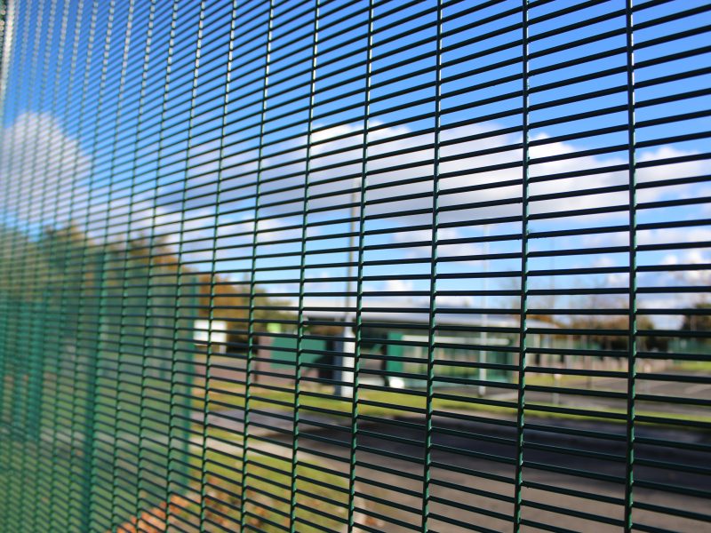 Lochrin 358 green mesh fencing.