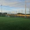 Lochrin BallGUARD fencing installed around a football pitch.