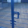 A gate opening on the Lochrin FlatGUARD fencing system.