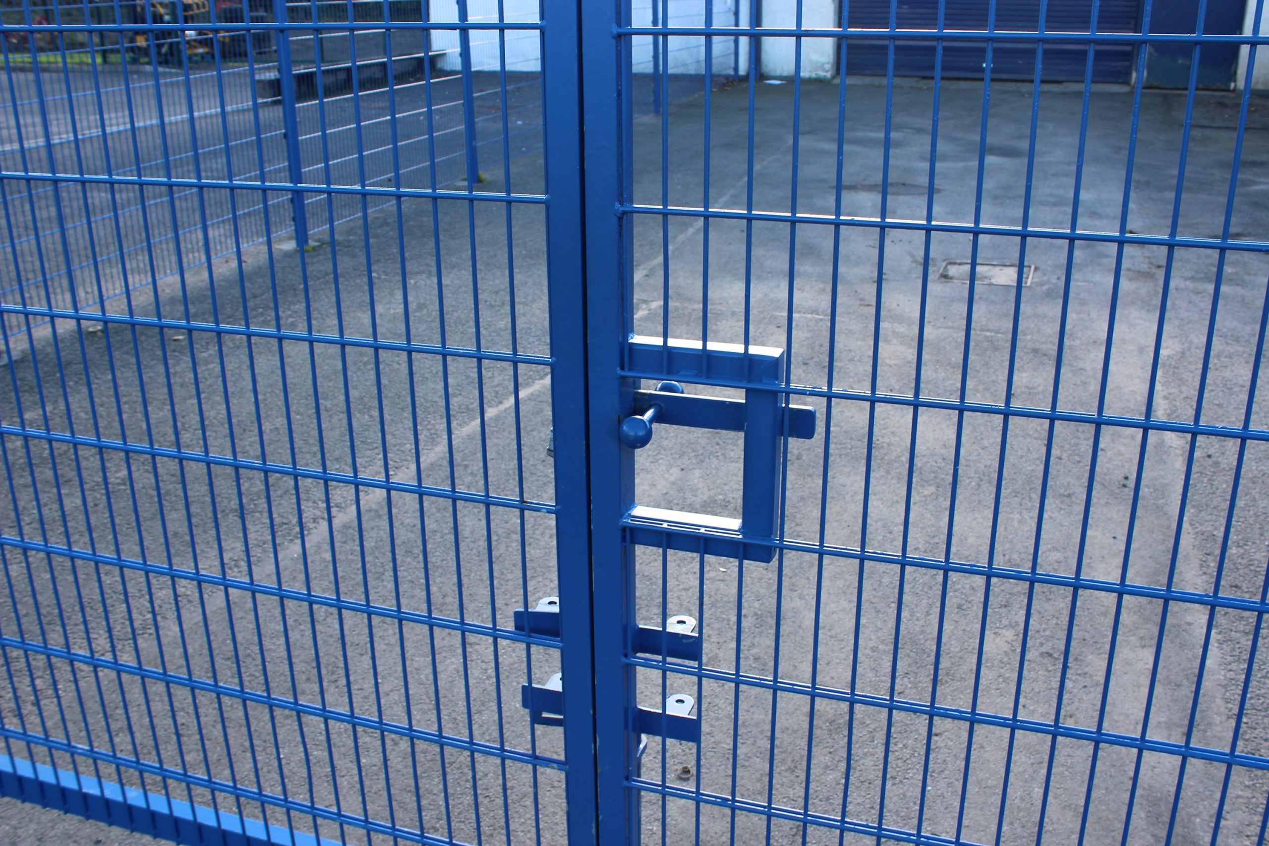 A gate opening on the Lochrin FlatGUARD™ fencing system.