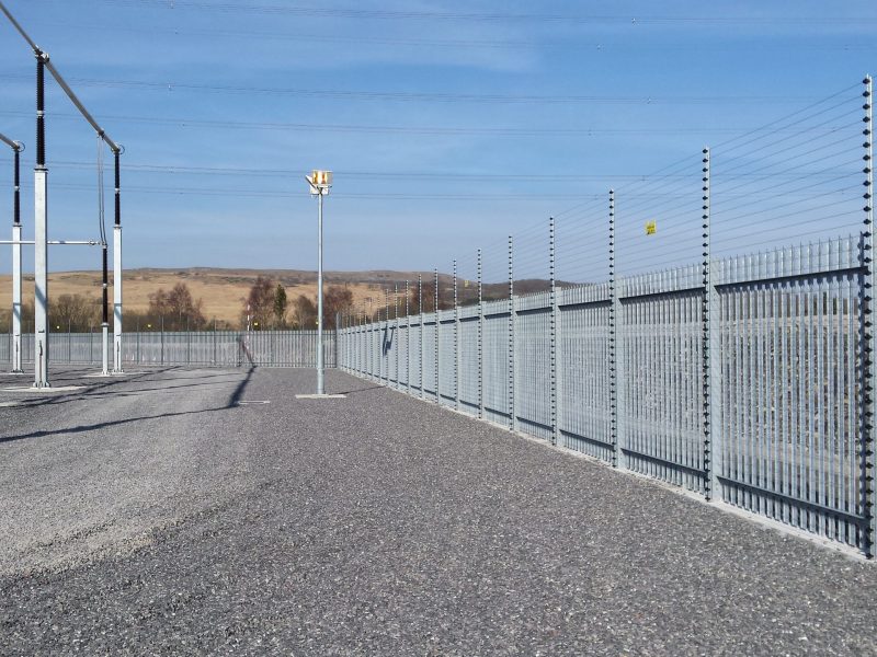 Lochrin Palisade security fencing.