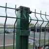 The mesh and post of the Lochrin WaveGUARD fencing system.