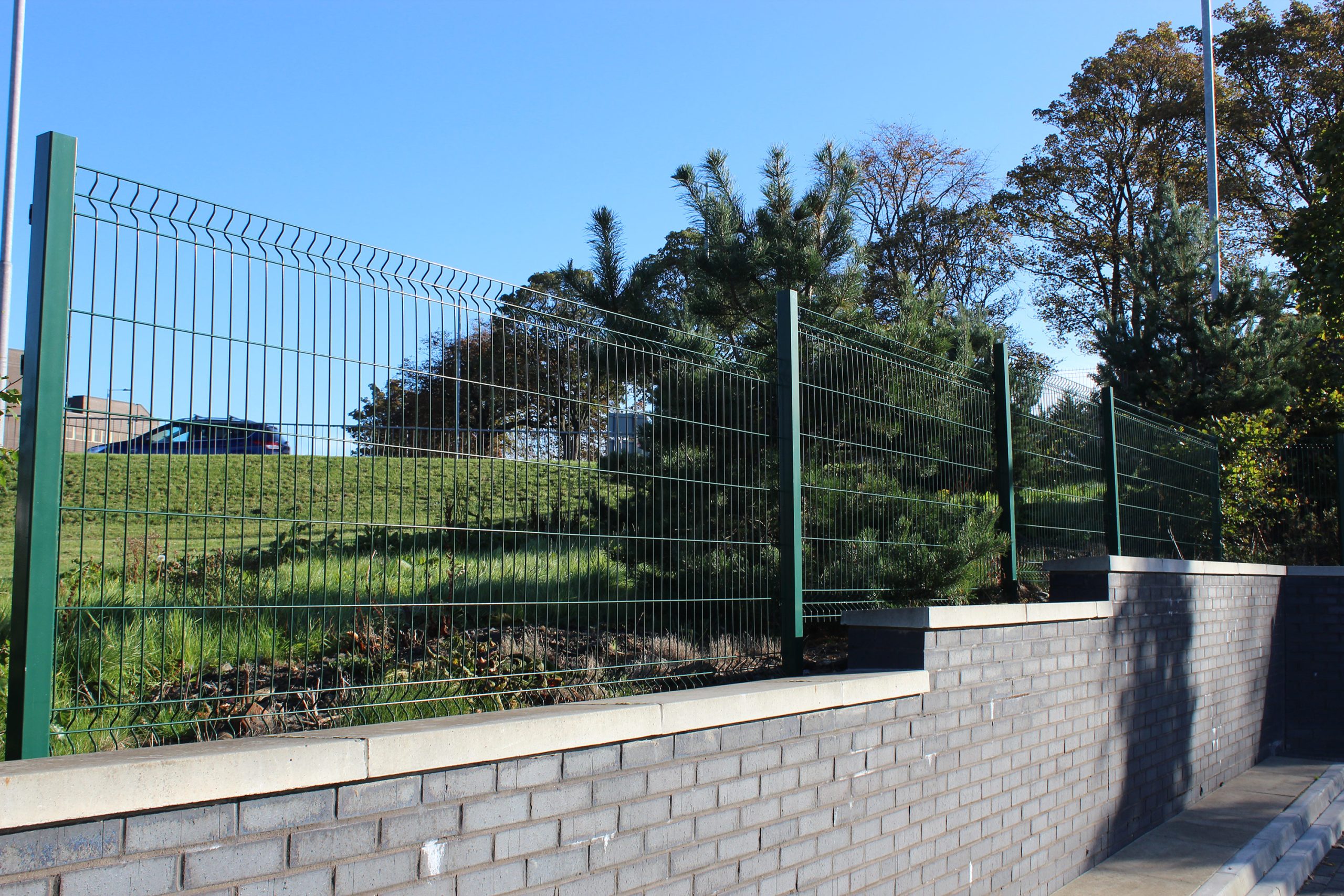 The Lochrin WaveGUARD™ mesh fencing system.