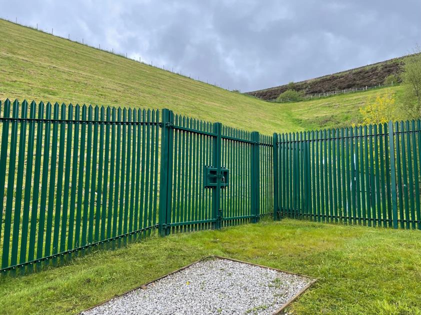 Water treatment works security fencing upgrade.