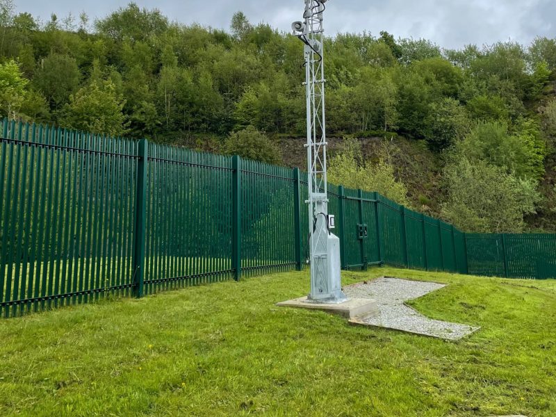 Water treatment works security fencing upgrade.
